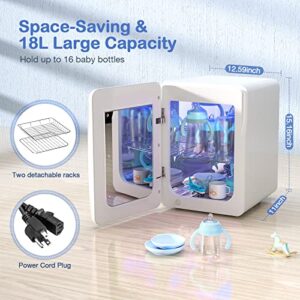 Grelife UV Sterilizer and Dryer for Baby Bottles, 18L Bottle Sterilizer and Dryer with Touch Screen Control & Auto-Off Safety for Toys/Clothes/Beauty Tools/Tableware/Phone/Home Office Items