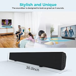 MZEIBO Sound Bar, TV Sound Bar Home Theater Speakers Wired and Wireless Bluetooth Audio Speakers for TV with Remote Control