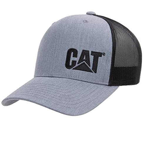 Cat Men's 1090007 Trademark Trucker Hat - One Size Fits All - Heather Gray