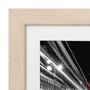 Americanflat 11x14 Light Wood Picture Frame 2 Pack with Shatter-Resistant Glass Cover and Composite Wood Molding - 11X14 Frame With Mat For 8X10 Inch Photos - 2 Pack