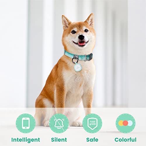 Pawaii QR Code Pet ID Tag, Silent Silicone Dog ID Tag, Modifiable Pet Online Profile, Free Online Pet Page Emergency Contact, Scan QR Receive Instant Pet Location Alert Email, 1Pack (Green)