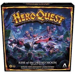 heroquest rise of the dread moon quest pack, requires heroquest game system to play, roleplaying games for 2-5 players, ages 14+