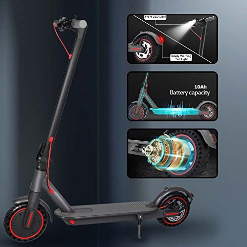 PLAYBIK Electric Scooter for Adult,350W Commuter Electric Kick Scooter Up to 19MPH & 19-21Miles Range Powerful Sport Scooters w/Double Braking,8.5''Tires Foldable LED Display E Scooter for Adult Teens