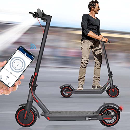 PLAYBIK Electric Scooter for Adult,350W Commuter Electric Kick Scooter Up to 19MPH & 19-21Miles Range Powerful Sport Scooters w/Double Braking,8.5''Tires Foldable LED Display E Scooter for Adult Teens