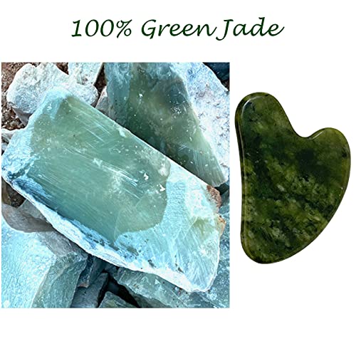 Gua Sha, Premium Gua Sha Facial Tools, Guasha Tool for Face Upgraded, Guasha Natural Jade Stone