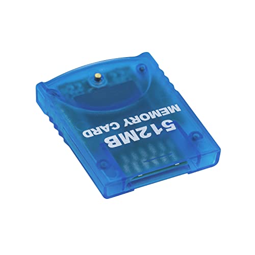 Tolesum Memory Card 512MB(8192 Blocks) 4 Data Areas for Gamecube and Wii Console, Blue 512MB