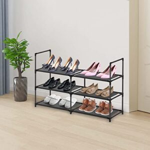 Abincee Shoe Rack Stackable Shoe Organizer Storage 12-16 Pairs Shoe Shelf for entryway Closet Hallway (4-Tier)