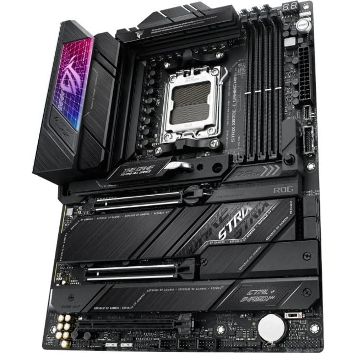 ASUS ROG Strix X670E-E Gaming WiFi 6E Socket AM5(LGA 1718) Ryzen 7000 ATX Gaming Motherboard(18+2 Power Stages,PCIe® 5.0, DDR,4xM.2 Slots,USB 3.2 Gen 2x2, WiFi 6E,PCIe Slot Q-Release, M.2 Q-Latch)