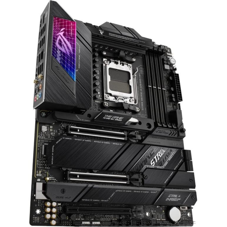 ASUS ROG Strix X670E-E Gaming WiFi 6E Socket AM5(LGA 1718) Ryzen 7000 ATX Gaming Motherboard(18+2 Power Stages,PCIe® 5.0, DDR,4xM.2 Slots,USB 3.2 Gen 2x2, WiFi 6E,PCIe Slot Q-Release, M.2 Q-Latch)