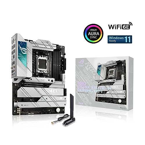 ASUS ROG Strix X670E-A Gaming WiFi 6E Socket AM5 (LGA 1718) Ryzen 7000 Gaming Motherboard(16+2 Power Stages,PCIe® 5.0, DDR5,4xM.2 Slots,USB 3.2 Gen 2x2, WiFi 6E, AI Cooling II)