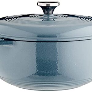 Lodge EC6D34 Enameled Dutch Oven, 6 Qt, Storm Blue & Enameled Cast Iron and Stoneware Care Kit, 12 oz