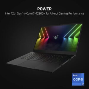 Razer Blade 15 Gaming Laptop: NVIDIA GeForce RTX 3070 Ti - 12th Gen Intel Core i7 CPU - 15.6'' FHD 360Hz - 16GB DDR5 RAM - 1TB PCIe SSD - Windows 11 - Chroma RGB - Thunderbolt 4 (Renewed), Black