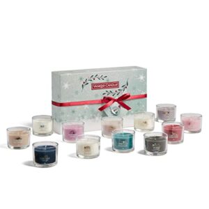 yankee candle gift set | 12 scented filled votive candles | snow globe wonderland collection | perfect gifts for women