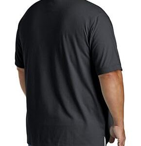 DXL Big and Tall Essentials Jersey Polo Shirt, Black, 2XLT