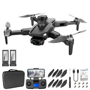 l900 pro se max 4k hd camera drone with laser obstacle avoidance, easy gps quadcopter for beginner, brushless motor, 5ghz transmission, auto return home, follow me &anti-shake cam (black /2 battery/ storage bag)