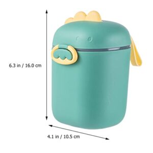 Formula Dispenser with Scoop, Dinosaur Formula Container Portable Milk Powder Storage Box with Handle Fruit Snack Food Holder for Travel Outdoor (L)