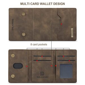 SZHAIYU Leather Wallet Phone Cases Compatible with iPhone 14 Pro Max Case with Card Holder Men 6.7'' 2 in 1 Detachable Back Cover (Coffee,IP 14 Pro Max)