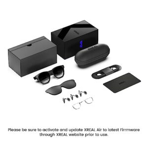 XREAL Air AR Glasses, Formerly Nreal, Smart Glasses with Massive 201" Micro-OLED Virtual Theater, Augmented Reality Glasses, Watch, Stream, and Game on PC/Android/iOS–Consoles Cloud Gaming Compatible