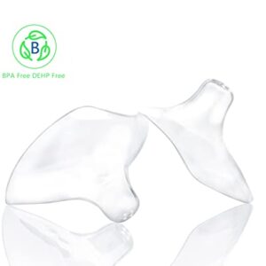 Loveishere Nippleshield Premium Contact Silicone Nipple Shields for Breastfeeding Nursing Difficulties or Flat Inverted Nipples, with Carry Case 2 PC