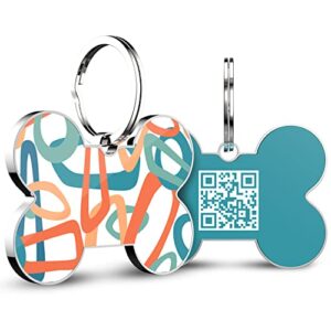 disontag personalized dog tags qr code pet id tags, custom dog name tags pet online profile display pet information|modifiable