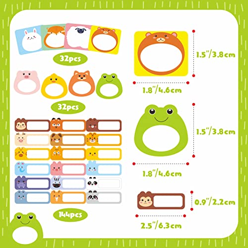 208 PCS Baby Food Labels, 26 Adorable Designs Removable Food Name Stickers Self-Adhesive Water/Oil/Tear Resistant for Baby, Kids, Toddlers Food Containers, Water Bottles, School Supplies, Mason Jars