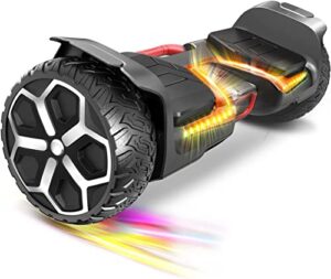 gyroor hoverboard for adults and kids,700w motor & solid tires,off road all terrian,hoverboard for adults twith bluetooth speaker & led lights, ul2272 certificated