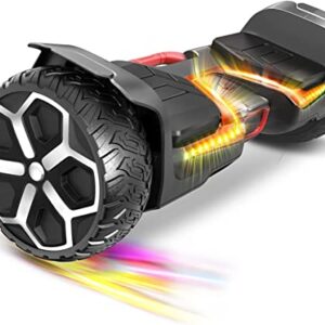 Gyroor Hoverboard for Adults and Kids,700W Motor & Solid Tires,Off Road All Terrian,Hoverboard for Adults Twith Bluetooth Speaker & LED Lights, UL2272 Certificated