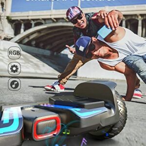 Gyroor Hoverboard for Adults and Kids,700W Motor & Solid Tires,Off Road All Terrian,Hoverboard for Adults Twith Bluetooth Speaker & LED Lights, UL2272 Certificated