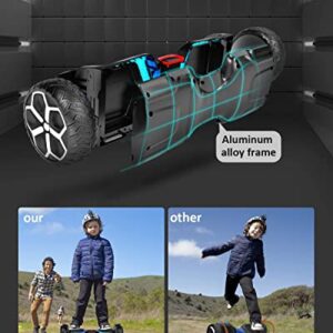 Gyroor Hoverboard for Adults and Kids,700W Motor & Solid Tires,Off Road All Terrian,Hoverboard for Adults Twith Bluetooth Speaker & LED Lights, UL2272 Certificated