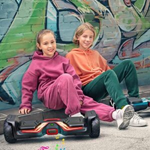 Gyroor Hoverboard for Adults and Kids,700W Motor & Solid Tires,Off Road All Terrian,Hoverboard for Adults Twith Bluetooth Speaker & LED Lights, UL2272 Certificated