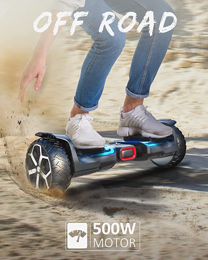 Gyroor Hoverboard for Adults and Kids,700W Motor & Solid Tires,Off Road All Terrian,Hoverboard for Adults Twith Bluetooth Speaker & LED Lights, UL2272 Certificated