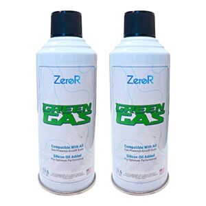 zeror® green gas | fuel for airsoft pistols | 2 cans - 13.5 fl oz each (11.8 oz by total weight)