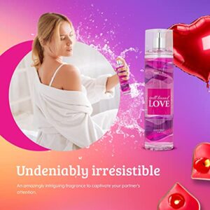 Body Spray For Women, Womens Perfume Fragrance Body Mist And Sprays, Women's Romantic Luxury Scented Holiday Gifts and Birthday Presents, 8 oz Fine Mist Spray Bottle (Spell Bound Love)