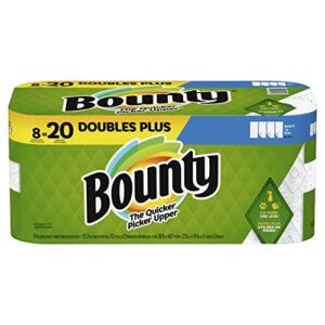 bounty select-a-size paper towels, white, 8 double plus rolls = 20 regular rolls