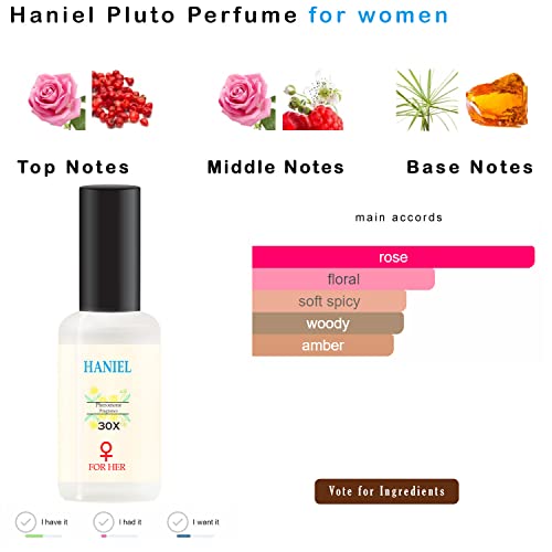 Haniel Pheromone Cologne, Perfumes For Women, Long Lasting Pheromone Perfume Spray For Women Oil Base Pheromones for Her, Womens Fragrances, Love Scent Pheromones Orinetal Spicy Rose Good Scent