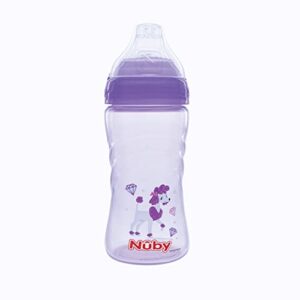 Nuby No Spill Printed Thirsty Kids No-Spill Sip-it Sport Cup with Soft Spout and Lid - 12oz / 360 ml, 12+ Months, Single Pack of 1, Print May Vary