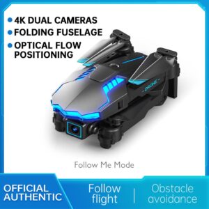 PUINGREN X6pro RC Drone With 4khd Dual Camera，Drone Altitude Hold Mode (optical Flow Location)Intelligent Obstacle Avoidance Remote Control Aircraft Toy (Single camera + 2 batter)