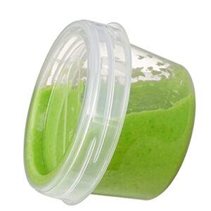 Elegant Disposables Baby Food Storage Containers 12 Pack, 4 ounce Colored Twist on Lids, Plastic, 1/2 Cup Small Freezer Storage Container