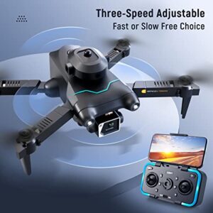 REHOBBKID Mini Drone for Kids with 4K Dual Camera, S96 Foldable WiFi FPV Live Video Drones for Adults Beginners,Altitude Hold, Headless Mode,One Key Start/Landing,Gesture Control RC Quadcopter with Battery, 3D Flips, APP Control,Toys Gifts for Boys Girls