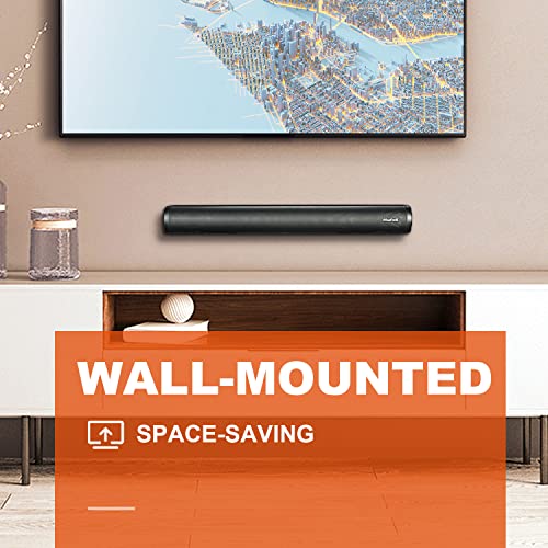 Mufoli Sound bar for TV 20 inch TV Soundbar 80W Home Theater Soundbar Speaker, 3D Surround Sound & 3 EQ Modes, with Bluetooth, HDMI, RCA, AUX, USB, Opt Connection, for Gaming, Projectors, PC, Phones