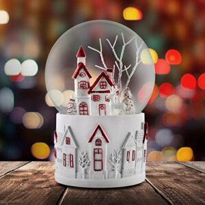 120 mm christmas village musical snow globe by san francisco music box company