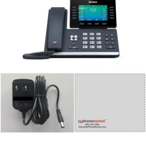 Yealink T54W IP Phone with Power Adapter & IP Phone Market Microfiber Cloth Included