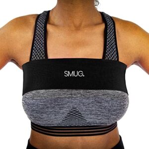 smug breast support band for women | compression band prevent breast bounce, pain & injury | adjustable breast support band | sports bra alternative for running & exercise | sports bra band | large