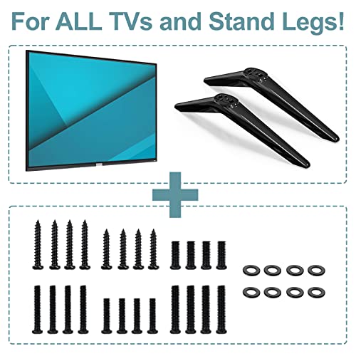 TV Stand Screws and Washers for Onn TV Stand Legs Screws Kit for 24" 40" 48" 50" 55" 58" 60" 65" Onn TV RC439 100012585 100005396 100024699 100021261 Universal TV Stand Screws