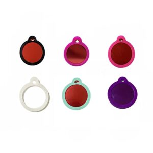 silicone circle dog tag silencer quiet noisy pet tag sleeve round personalized pet id tags protector lightweight pet tag silencer with 6 colors