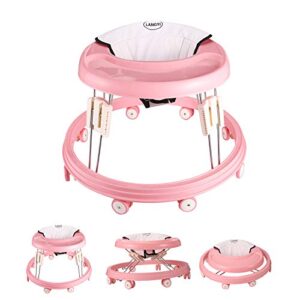 The Foldable Baby Walker, Suitable for 66-80cm Height Wheeled Baby boy and Girl Walker, Mute Anti-Rollover Baby Walker, Avoid Bicycle Rollover, Foldable Baby Chair