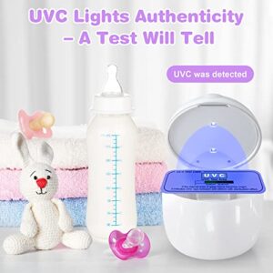 Portable Pacifier Sterilizer, Mini UV Light Sterilizer, 99.99% Sterilization in 3 Mins, USB Rechargeable, Mini UV-C Sanitizer Box for Baby Pacifier, Bottle Nipples, Teethers, Headphones, Keys (White)