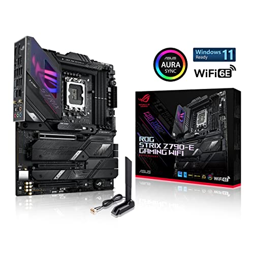 ASUS ROG Strix Z790-E Gaming WiFi 6E LGA 1700(Intel® 12th&13th Gen) ATX Gaming Motherboard(PCIe 5.0, DDR5,18+1 Power Stages,2.5 Gb LAN,Thunderbolt 4,5xM.2, 1xPCIe 5.0 M.2,Front Panel USB 3.2 Port)