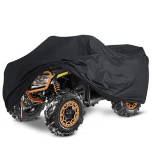 heavy duty atv cover(xxxl), 102''x44''x48'', universal fit rip resistant waterproof quad four wheeler atv cover protects 4 wheeler from snow rain or sun