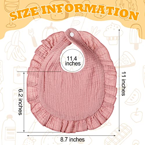 10 Pcs Muslin Baby Bibs Drool Teething Bibs Lap Shoulder Baby Bibs Cotton Drool Bibs Absorbent Baby Bandana Bibs for Unisex Boys Girls 0-6 Months Baby Teething and Drooling, Assorted Styles